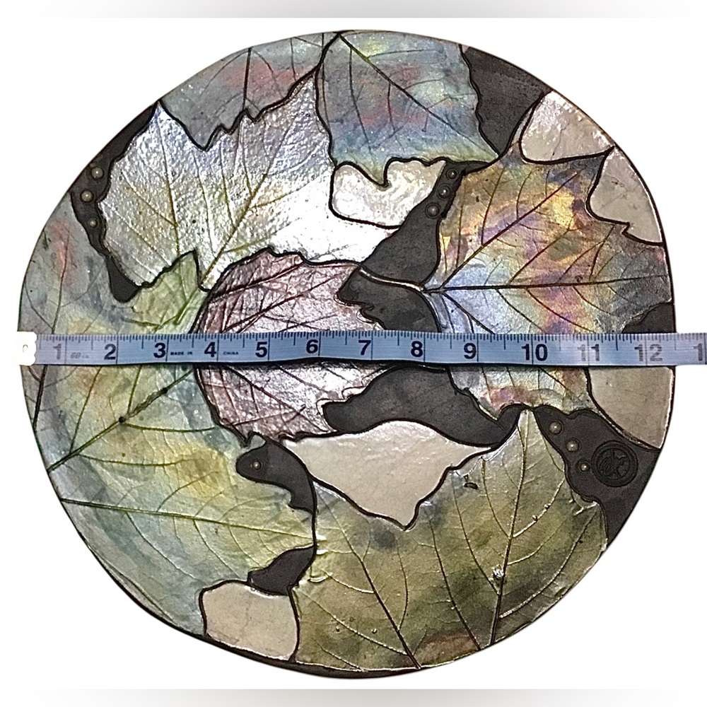 Beautiful Handmade Raku Pottery Plate - Picture 7 of 7